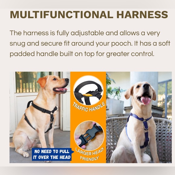 NEW DF Pet Professional Martingale Multifunctional No-Pull  Neoprene Harness - Picture 12 of 13